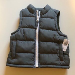 Toddler boy padded winter vest.